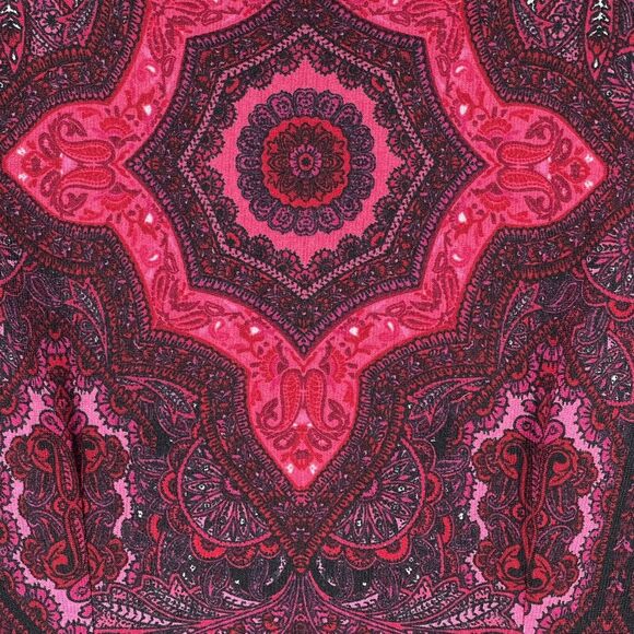 Dressbarn Sz 10 Camryn Dress Pink Damask Paisley Classic Signature Half Sleeve - Picture 8 of 12